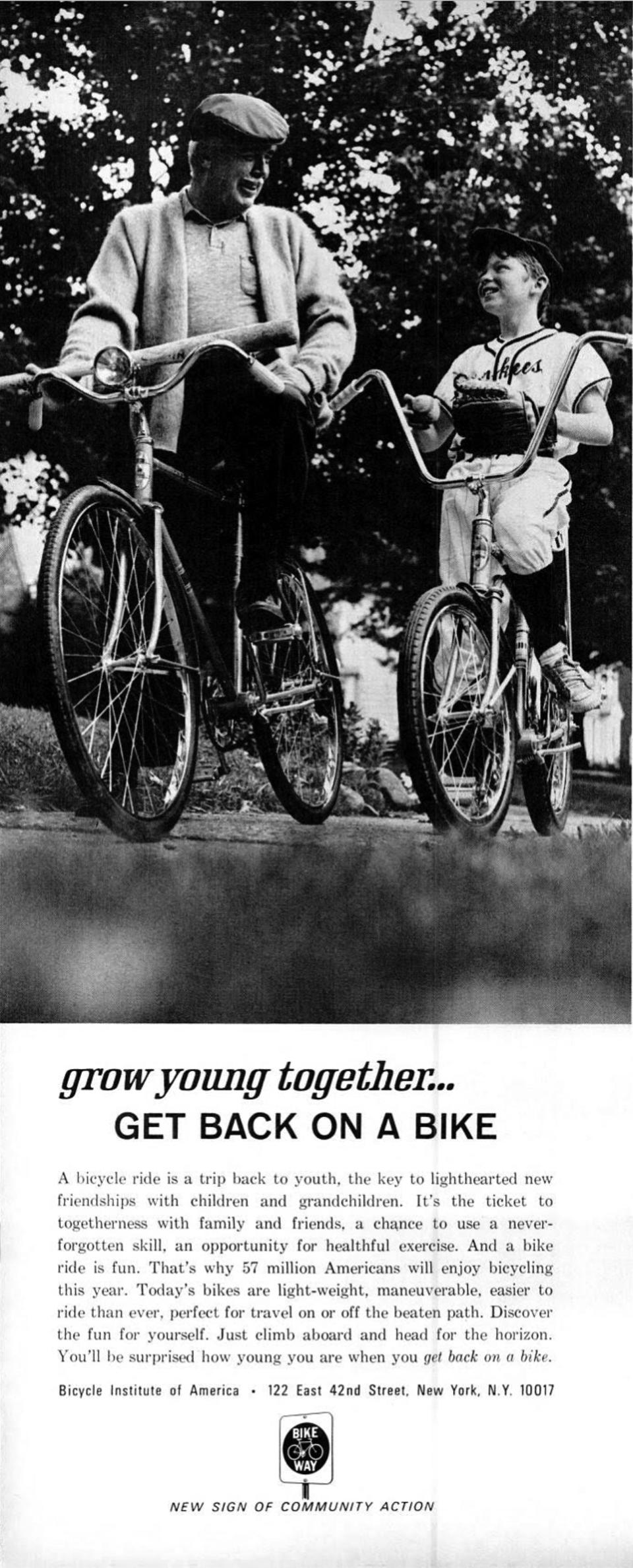 newspaper advert from the Bicycle Institute of America