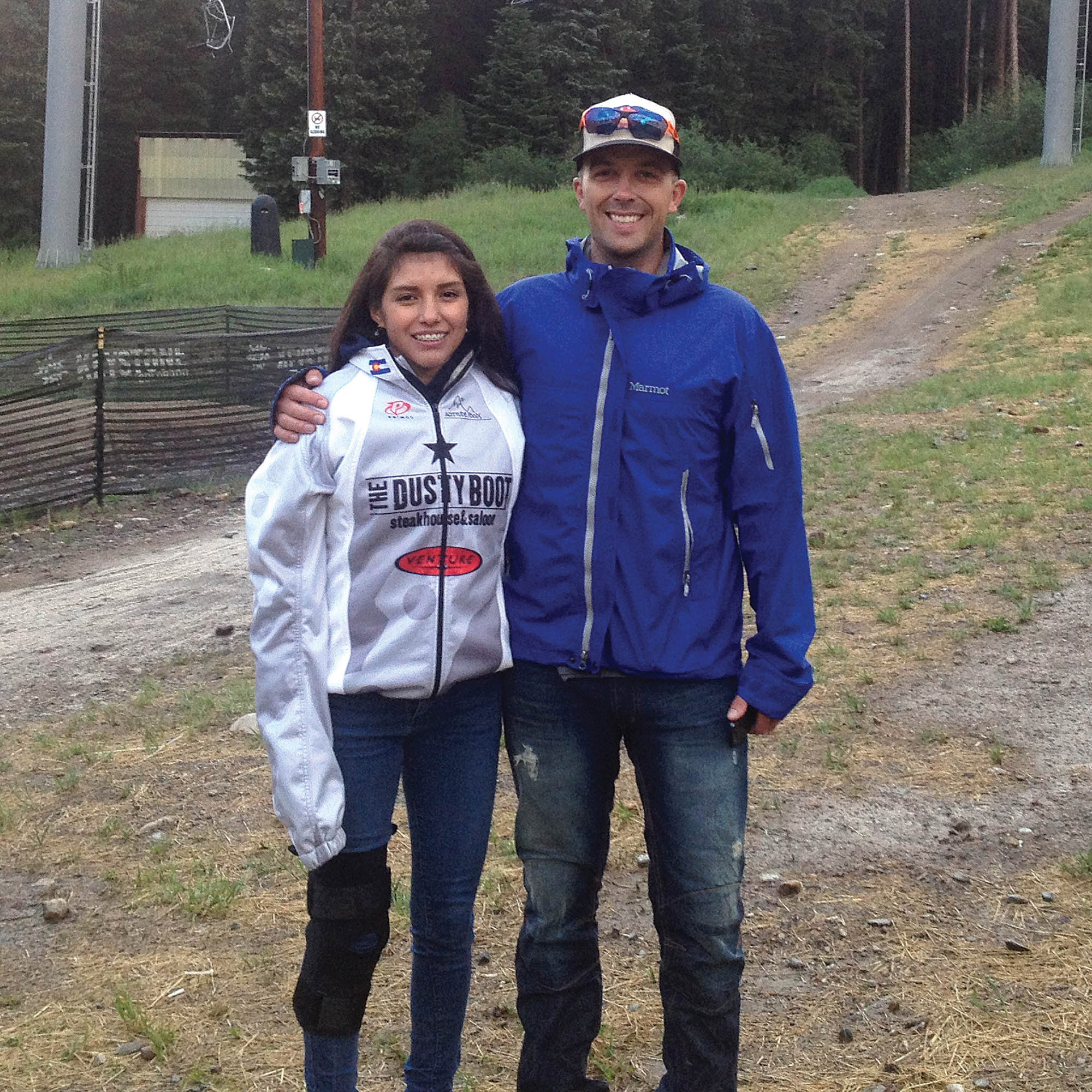 Brett and Isidra standing together