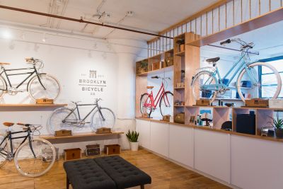Brooklyn Bicycle Co.’s showroom, in normal times.
