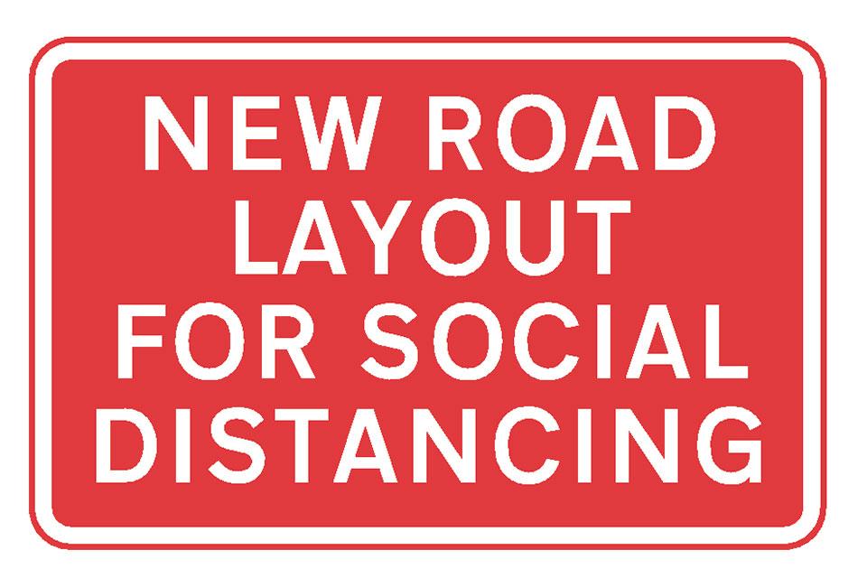 COVID road sign UK