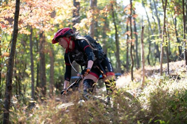 Dallice White of Pea Ridge is a multi-sport standout for the Lady Blackhawks in addition to being a top mountain biker in the Arkansas NICA league. Last fall, White finished third overall in the state sophomore girls' division. (Courtesy photo Patty Valencia) story.lead_photo.caption