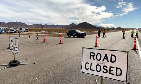 road closure on highway 95 due to the vegas five crash