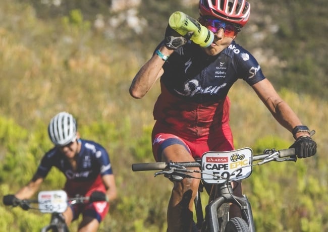 The best water bottles are shaped to handle with ease, when you are tired and riding one-handed. (Photo: Ewald Sadie/Cape Epic)